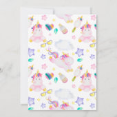 Invitation fête du 1er anniversaire de la licorne (Dos)