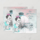 Invitation Fête du 1er anniversaire de la princesse (Devant / Derrière)