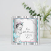 Invitation Fête du 1er anniversaire de princesse (Debout devant)