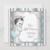 Invitation Fête du 1er anniversaire de princesse (Devant)