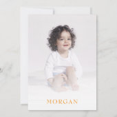 Invitation Fête du 1er anniversaire neutre pour les femmes (Dos)