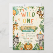 Invitation Fête du 1er anniversaire Wild One (Devant)