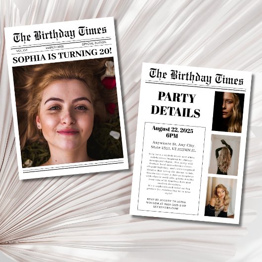 Invitation fête du 20e anniversaire Couverture du journal Pho