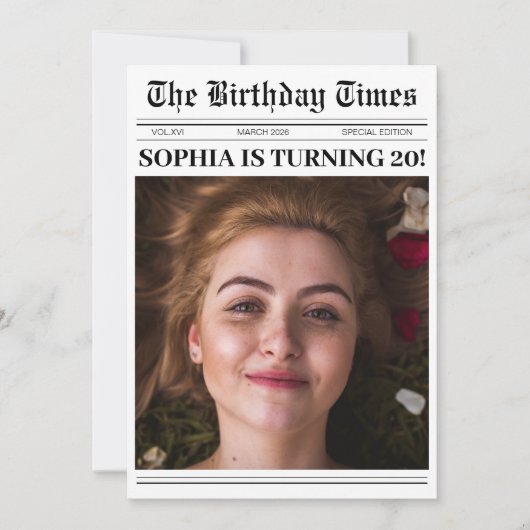 Invitation fête du 20e anniversaire Couverture du journal Pho (Devant)