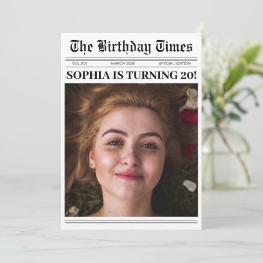 Invitation fête du 20e anniversaire Couverture du journal Pho (Debout devant)