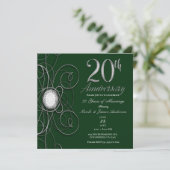Invitation Fête du 20e Anniversaire Green & Silver Diamond 20 (Debout devant)
