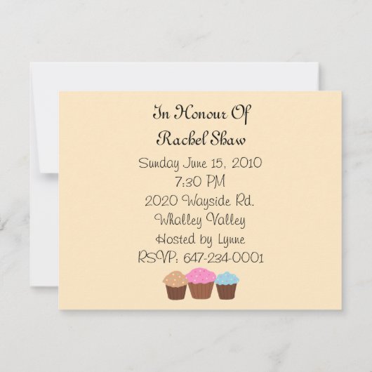 Invitation Fête du 21e anniversaire (Dos)