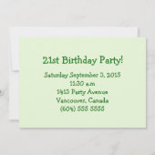 Invitation Fête du 21e anniversaire ! (Dos)