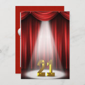 Invitation Fête du 21e anniversaire (Devant / Derrière)