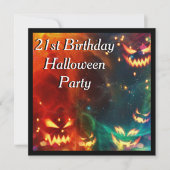 Invitation Fête du 21e anniversaire des Citrouilles fantômes (Devant)