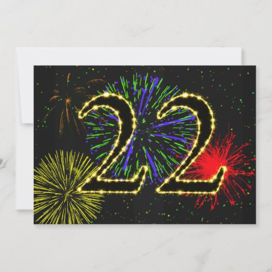 Invitation fête du 22e anniversaire invitez (Devant)