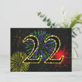 Invitation fête du 22e anniversaire invitez (Debout devant)