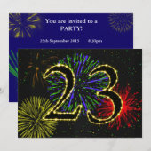 Invitation Fête du 23e anniversaire invitez (Devant / Derrière)