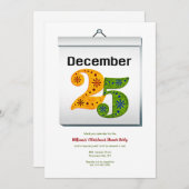 Invitation Fête du 25 décembre (Devant / Derrière)