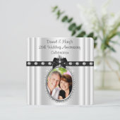 Invitation Fête du 25e anniversaire Argent Silver (Debout devant)