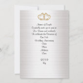Invitation fête du 25e anniversaire coeur d'argent formel (Dos)