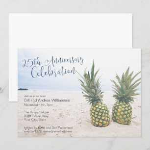Invitation Fête du 25e anniversaire de la plage tropicale