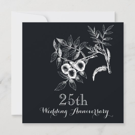 Invitation Fête du 25e anniversaire de mariage (Devant)