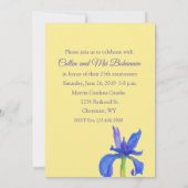 Invitation Fête du 25e anniversaire de mariage Blue Iris (Dos)