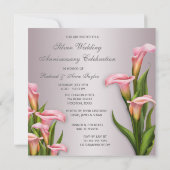 Invitation Fête du 25e anniversaire de mariage Callia Lily (Dos)