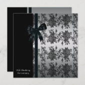 Invitation Fête du 25e anniversaire de mariage de Roses (Devant / Derrière)