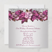 Invitation Fête du 25e anniversaire de Silver Roses (Dos)