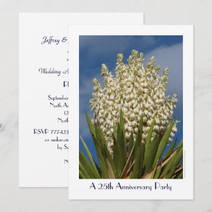 Invitation Fête du 25e Anniversaire Fleurissant Yucca en Fleu
