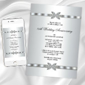 Invitation Fête du 25e anniversaire Silver Diamonds