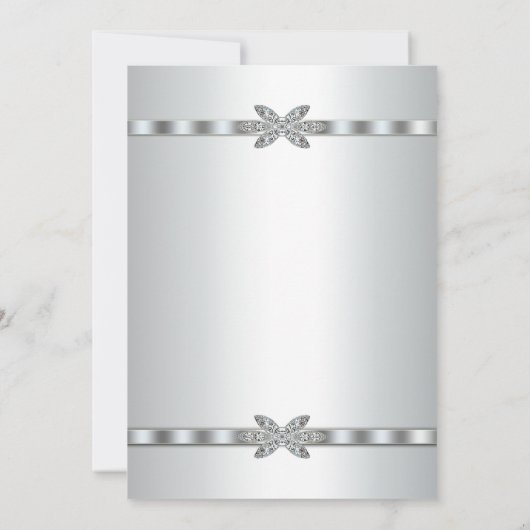 Invitation Fête du 25e anniversaire Silver Diamonds (Dos)
