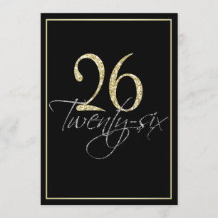 Invitation Fête du 26e anniversaire de l'Argent noir et d'or