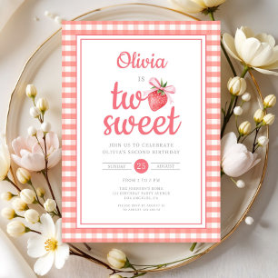 Invitation Fête du 2ème anniversaire de Strawberry Two Sweet
