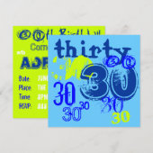 Invitation Fête du 30e anniversaire (Devant / Derrière)