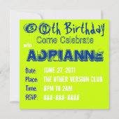 Invitation Fête du 30e anniversaire (Dos)