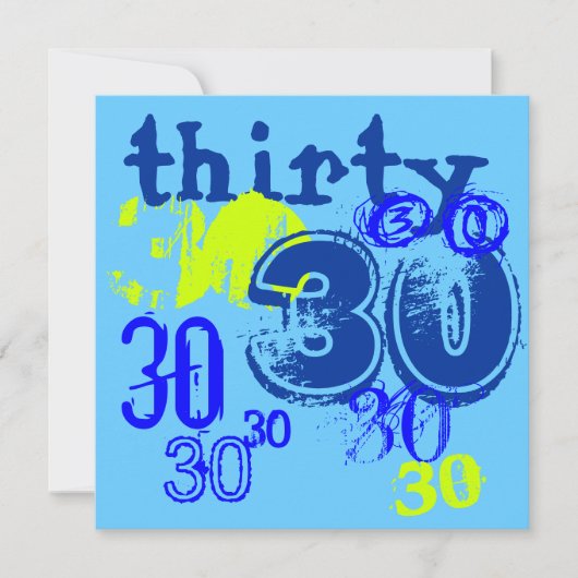 Invitation Fête du 30e anniversaire (Devant)