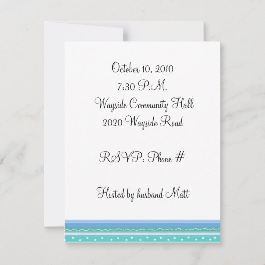 Invitation Fête du 30e anniversaire (Dos)