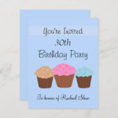 Invitation Fête du 30e anniversaire (Devant / Derrière)