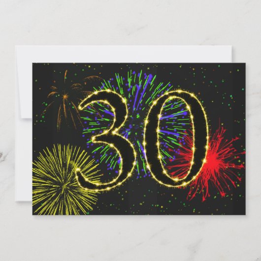 Invitation Fête du 30e anniversaire (Devant)
