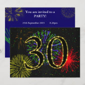 Invitation Fête du 30e anniversaire (Devant / Derrière)