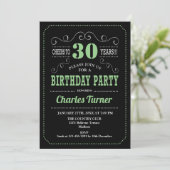 Invitation Fête du 30e anniversaire - Black Green (Debout devant)