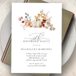 Invitation Fête du 30e anniversaire Citrouille blanc Fleurs d<br><div class="desc">Moderne et élégant citrouille blanc et fleurs d'automne design floral. La palette d'aquarelle douce est un mélange sophistiqué de rose tendre et de jaune et de marron doré foncé et riche. Les feuilles d'automne entourent le citrouille blanc pour un spectacle spécial d'automne. Parfait pour votre fête d'anniversaire d'automne.</div>