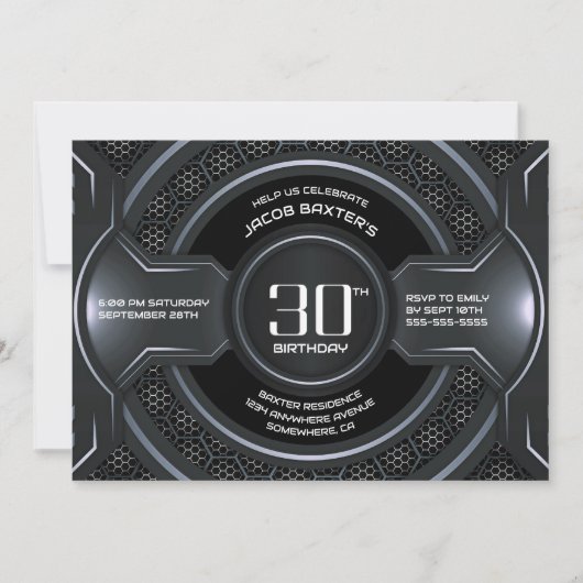 Invitation Fête du 30e anniversaire de Black Silver (Devant)