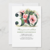 Invitation Fête du 30e anniversaire de Blush Pink (Devant)