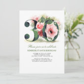 Invitation Fête du 30e anniversaire de Blush Pink (Debout devant)