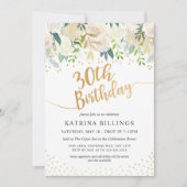 Invitation Fête du 30e anniversaire de la florale blanche et  (Devant)