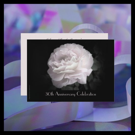 Invitation Fête du 30e anniversaire de mariage Rose rose pâle
