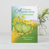 Invitation Fête du 30e anniversaire de mariage Sunshine Love (Debout devant)