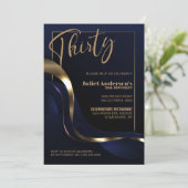 Invitation Fête du 30e anniversaire du Blue Gold moderne (Debout devant)