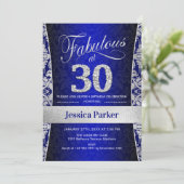 Invitation Fête du 30e anniversaire - Silver Royal Blue (Debout devant)