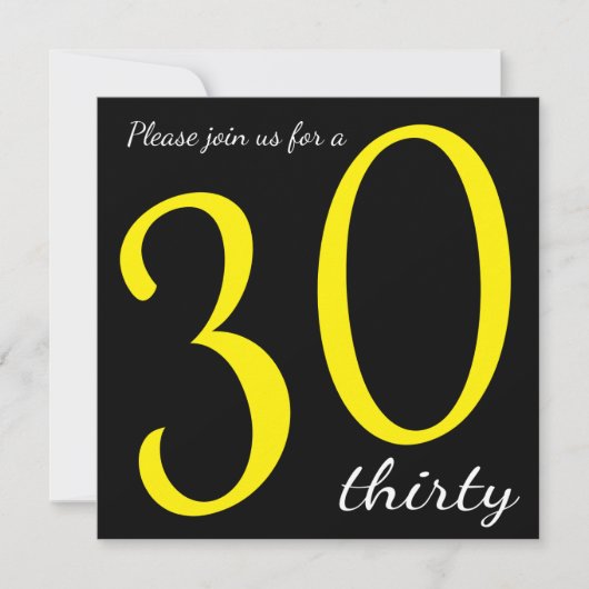 Invitation Fête du 30e anniversaire | Texte do-it-yourself (Devant)