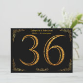 Invitation fête du 36e anniversaire, styl Gatsby, parties sci (Debout devant)